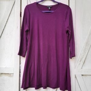 Eileen Fisher Dark Purple Short Dress size M.